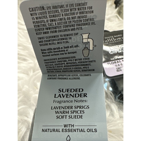 2 Bath Body Works SUEDED LAVENDER Wallflower Home Scent Oil Refill Bulb RARE - Picture 6 of 7